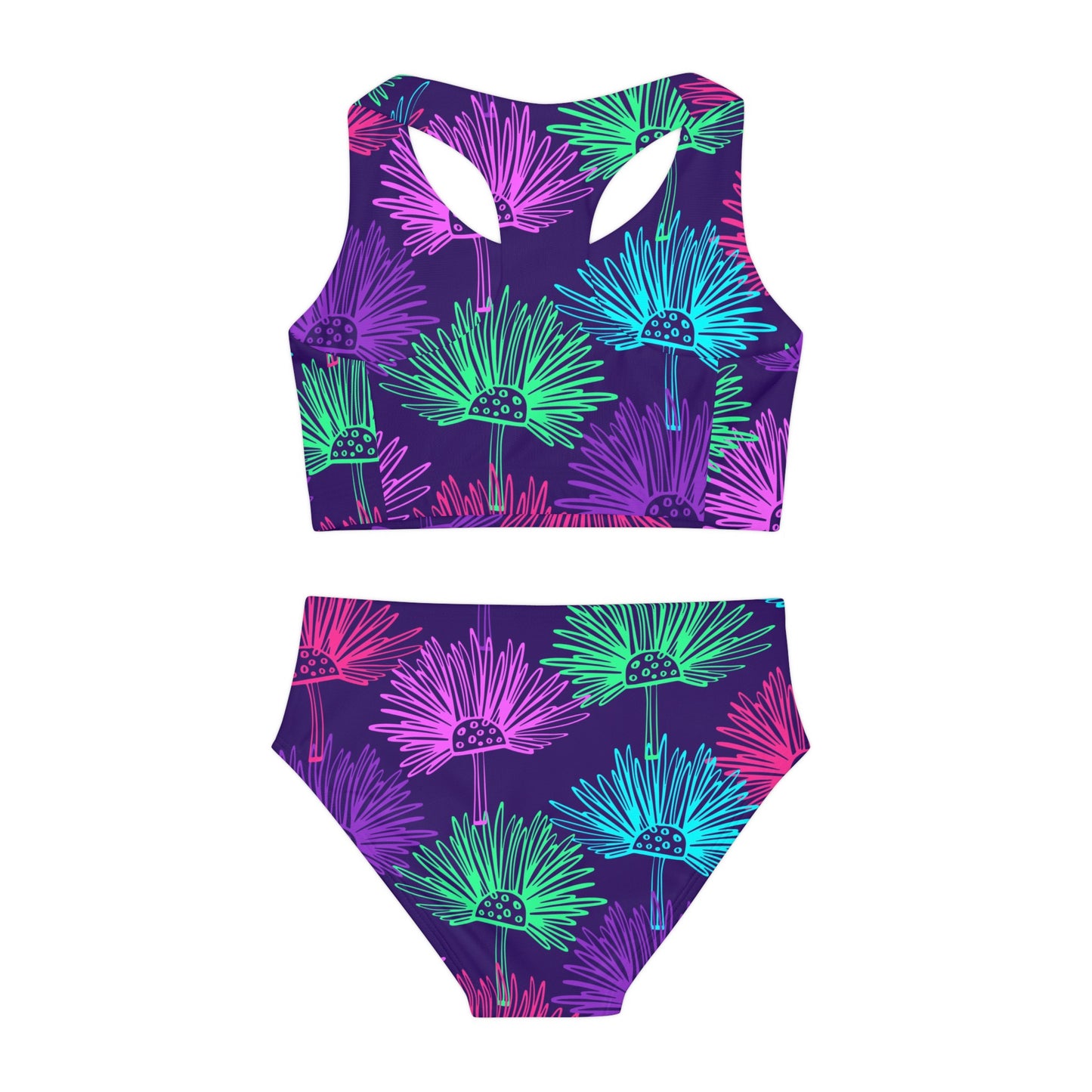 Girls Two Piece Colorful Thistle Swimsuit