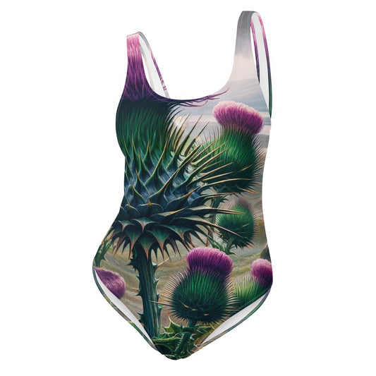 Scottish Thistle One-Piece Swimsuit