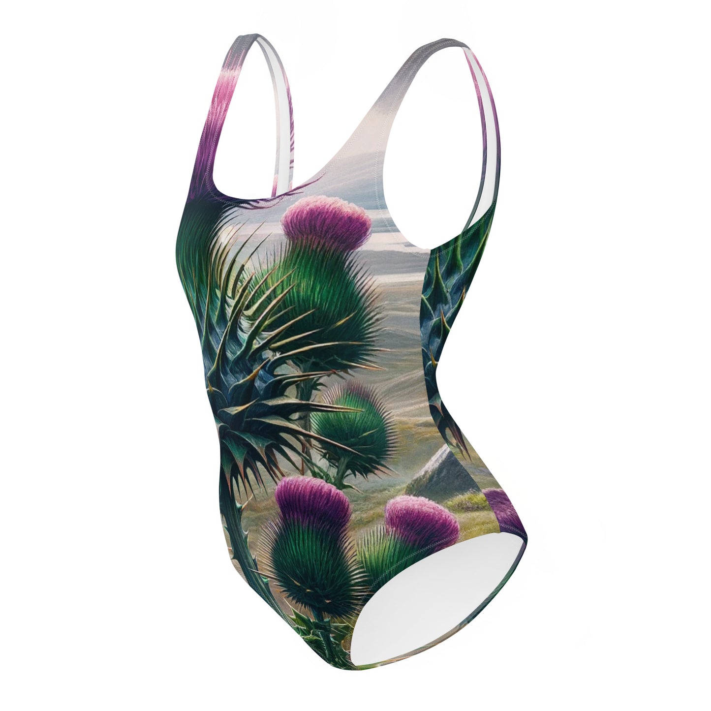 Scottish Thistle One-Piece Swimsuit