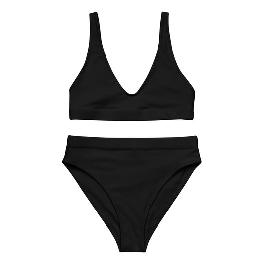 Black high-waisted bikini