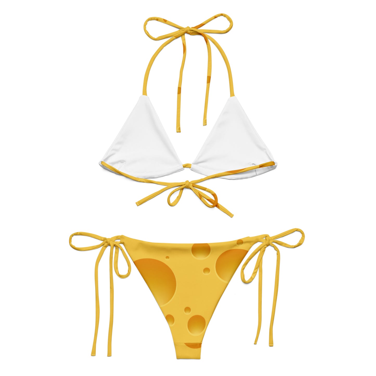 Yellow Bubbles string bikini