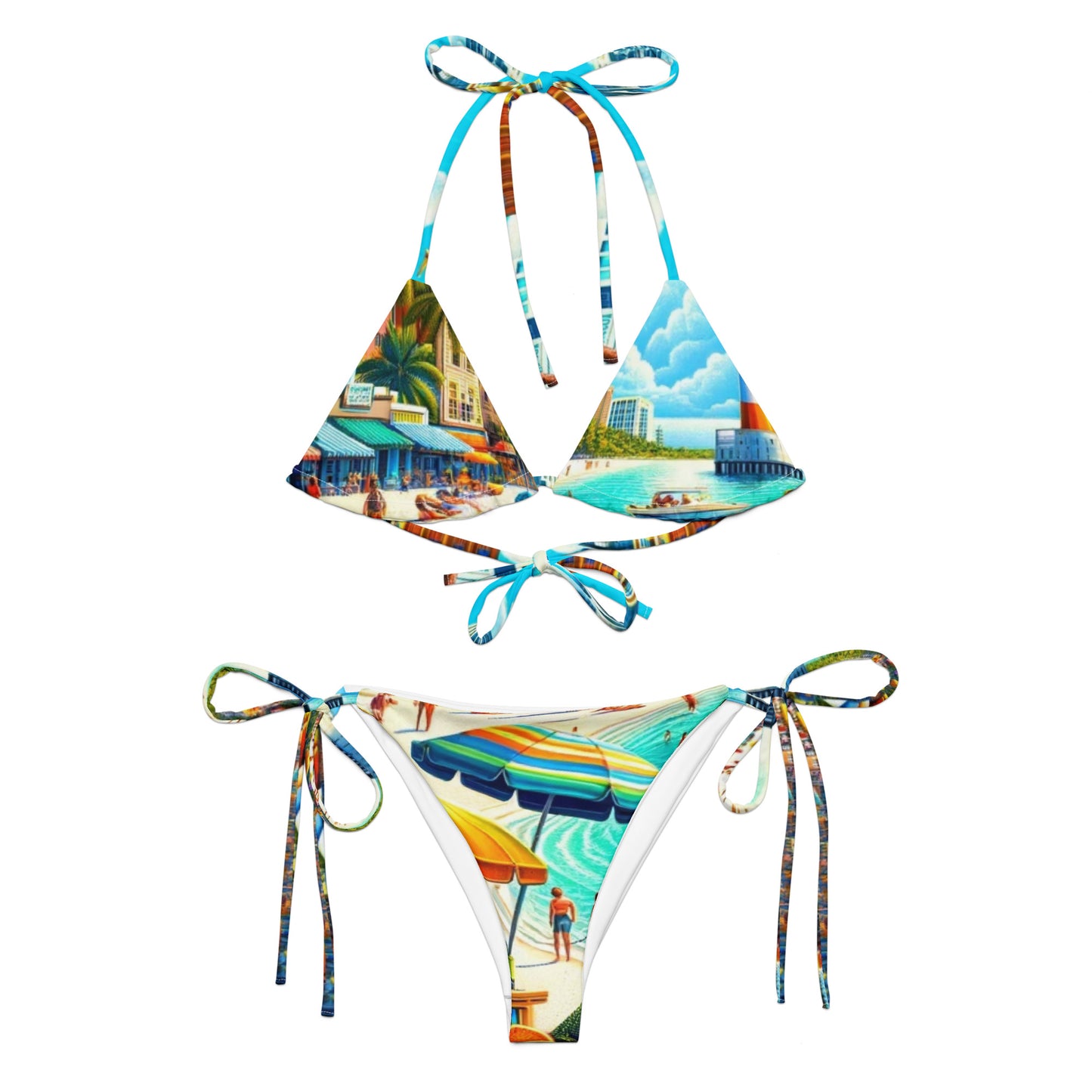 Summertime recycled string bikini