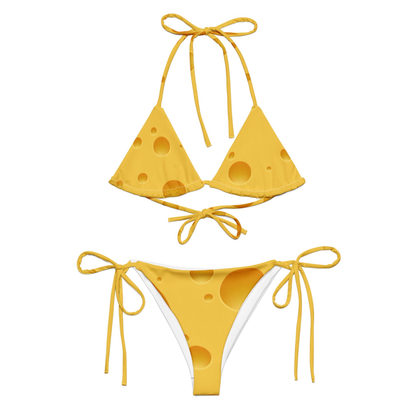 Yellow Bubbles string bikini