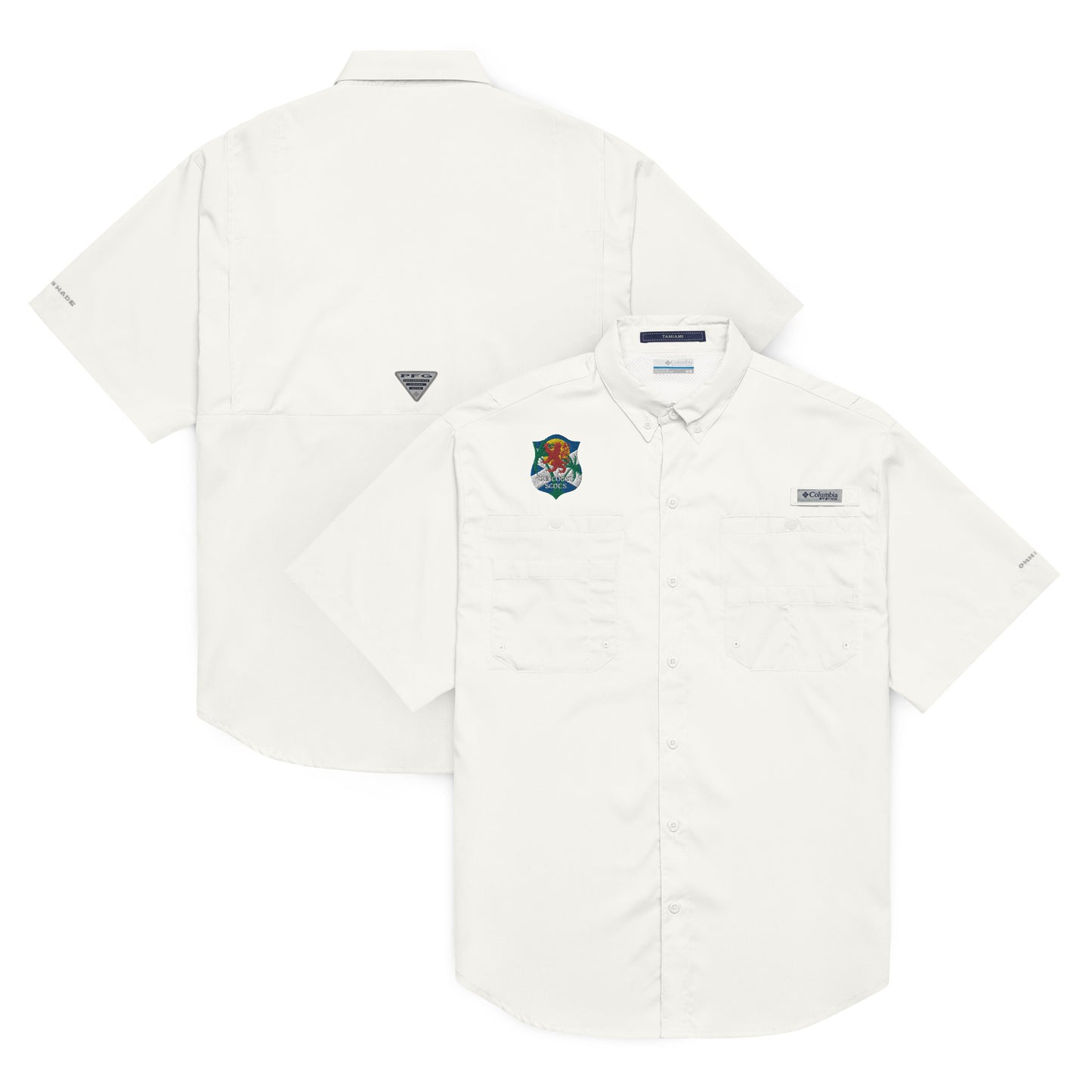 Suncoast Scots Men’s Columbia short sleeve button shirt