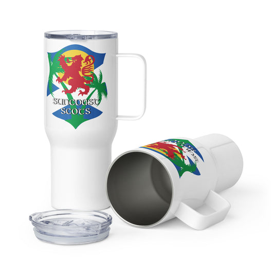 Suncoast Scots Travel mug with a handle