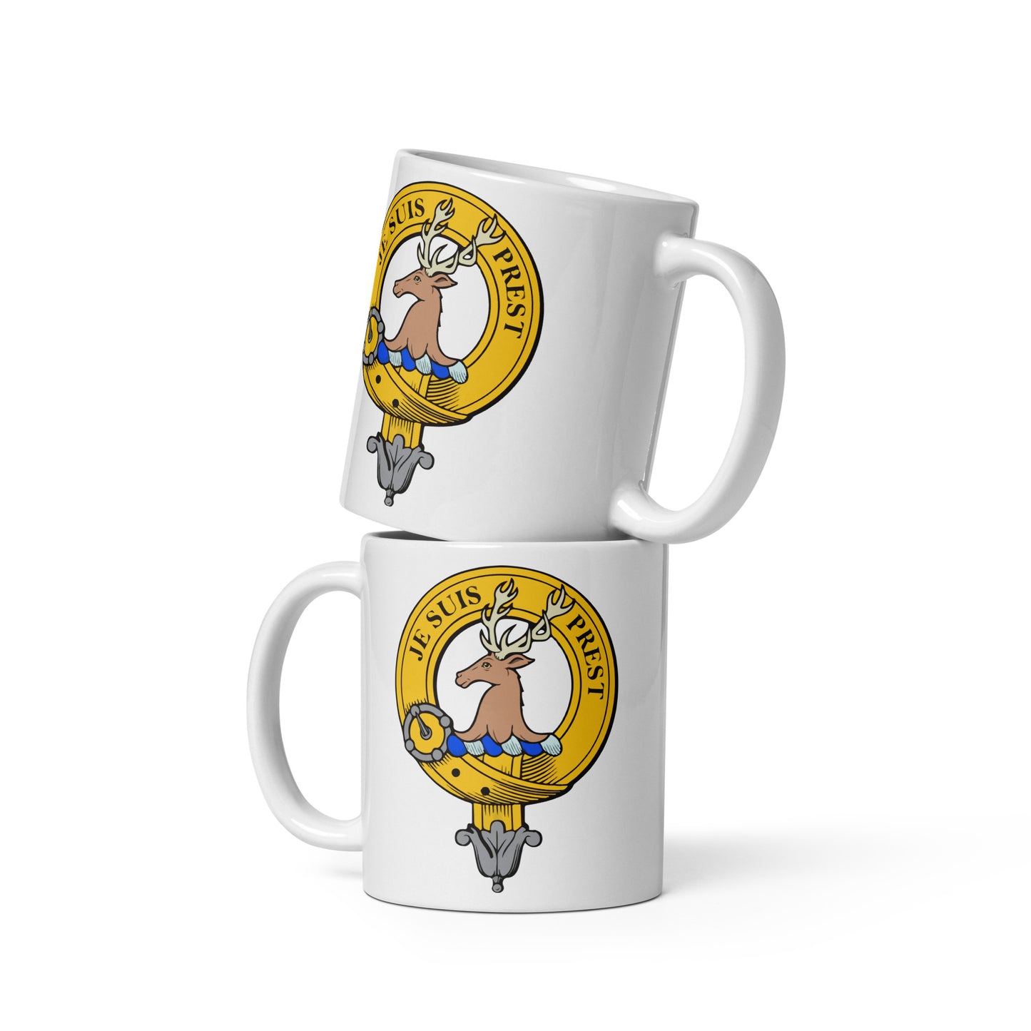 Fraser Shield White glossy mug