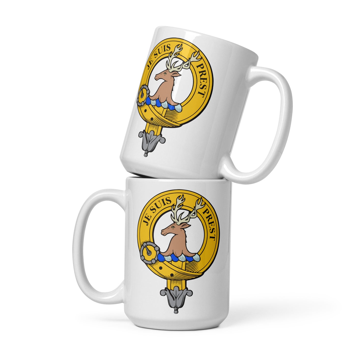 Fraser Shield White glossy mug