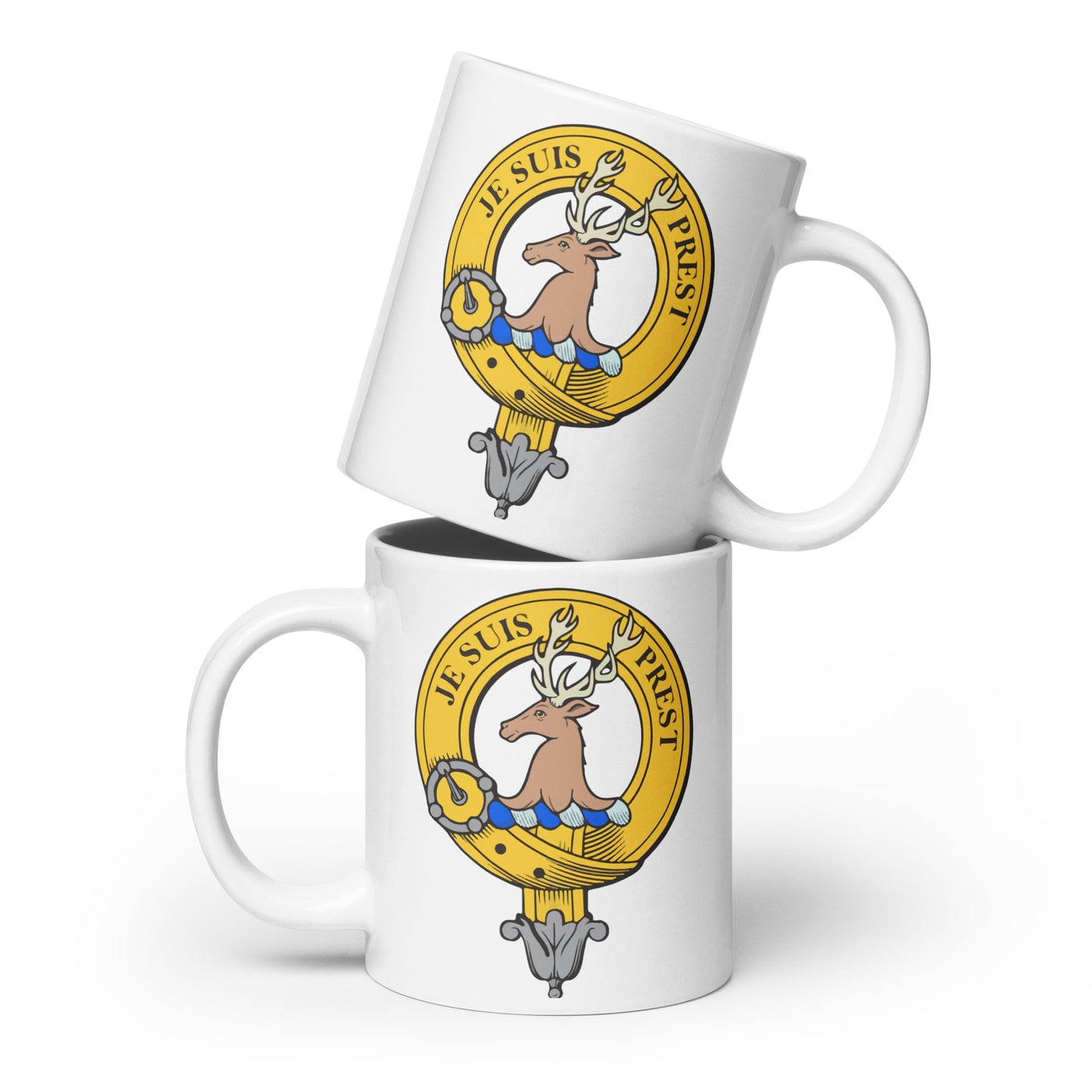 Fraser Shield White glossy mug