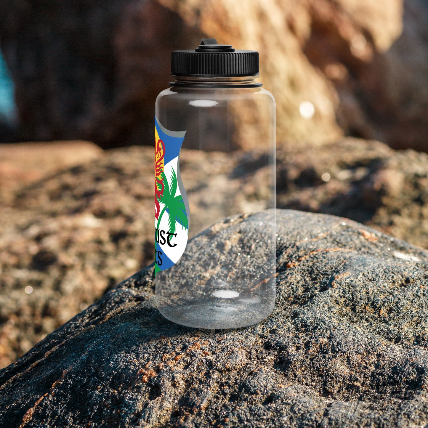 Wide mouth plastic water bottle